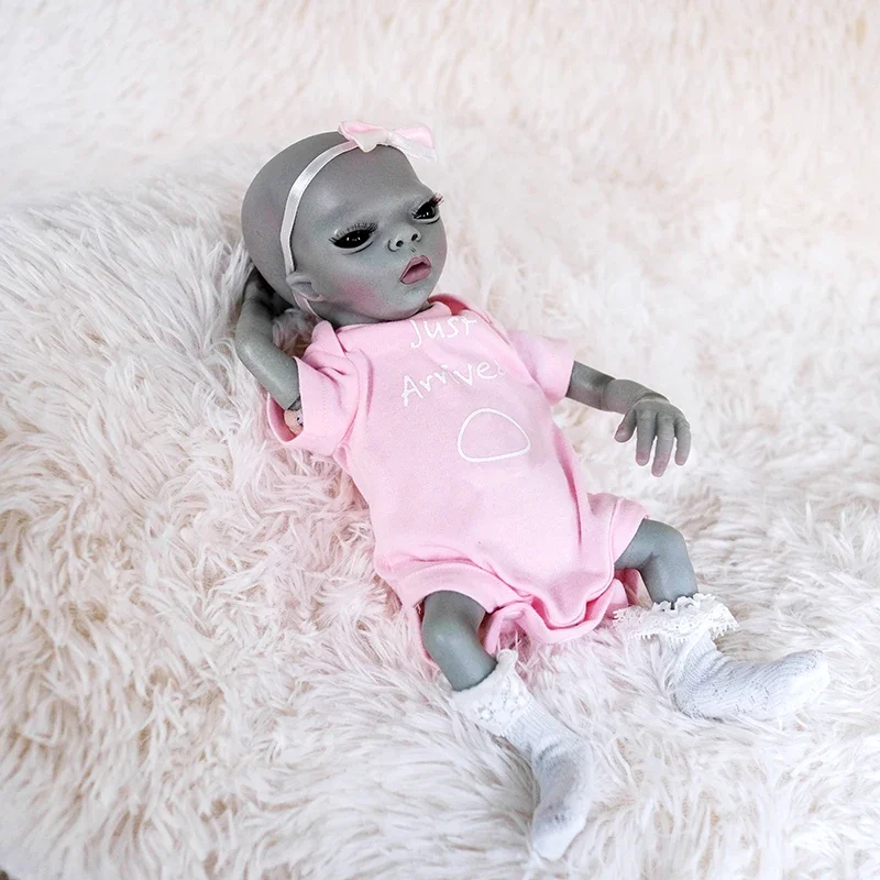 14inch Reborn Baby Alien Finished Doll Imani Premie Size High Quality 3D Paint Collectible Art Doll Reborn Doll Christmas Gift