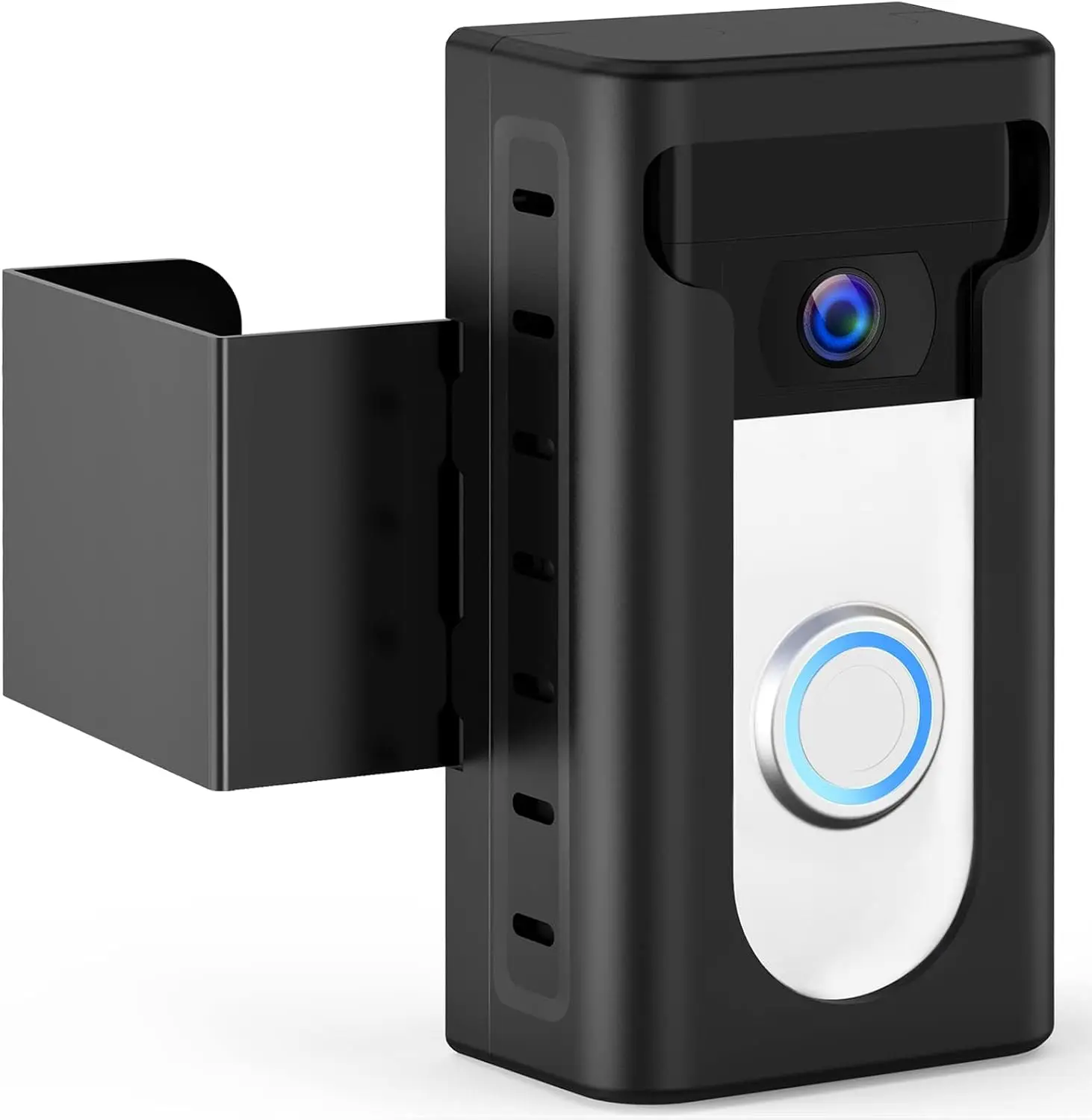 

Anti-Theft Video Doorbell Mount with Motion Sensor Compatibility, Adjustable No-Drill Bracket for Home Rentals and Office