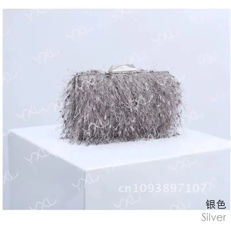 

Korean Fashion Tassel Clutch Bag purse luxury Evening women Crossbody Trend Wedding F for BagKorean Personality Bag Shoulder Bag