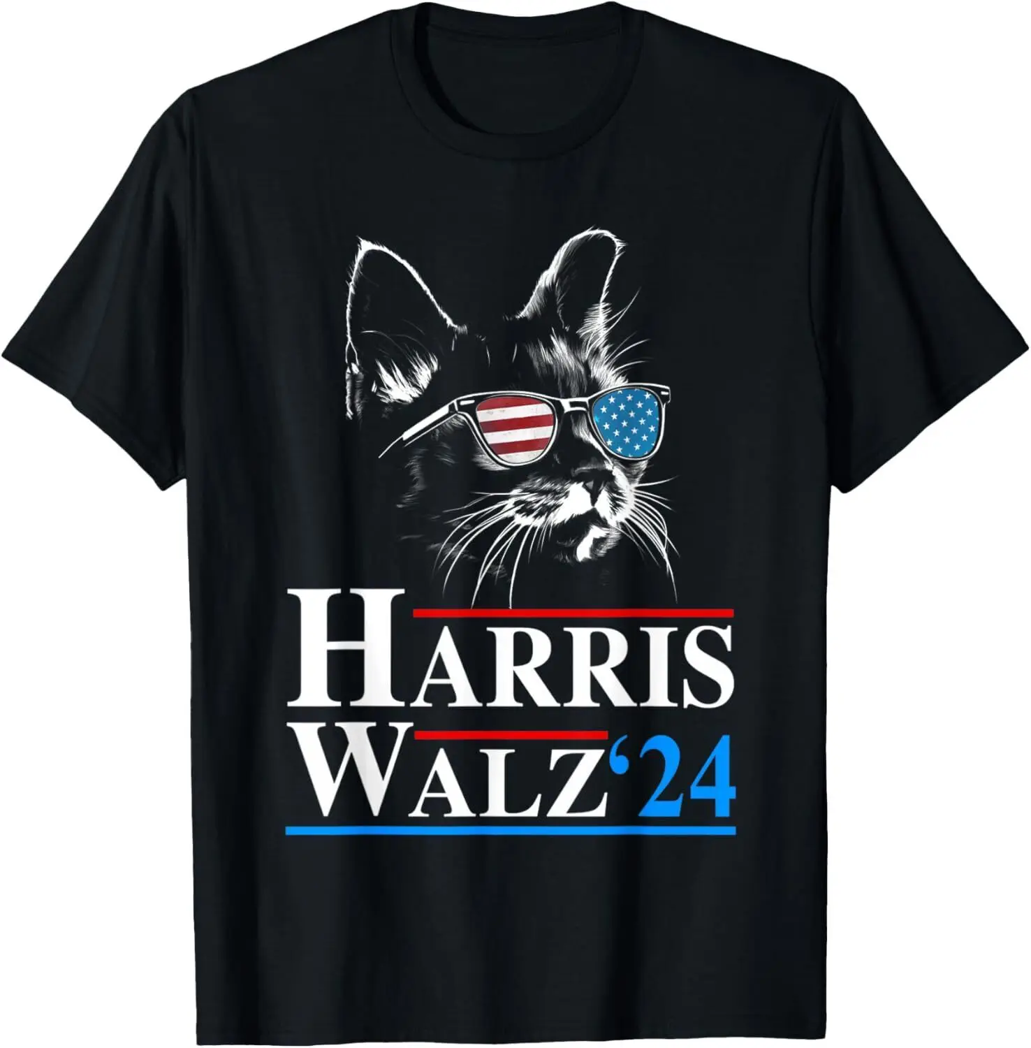 

Kamala Harris Walz 2024 Harris Waltz VP President Cat Ladies T-Shirt S-5XL