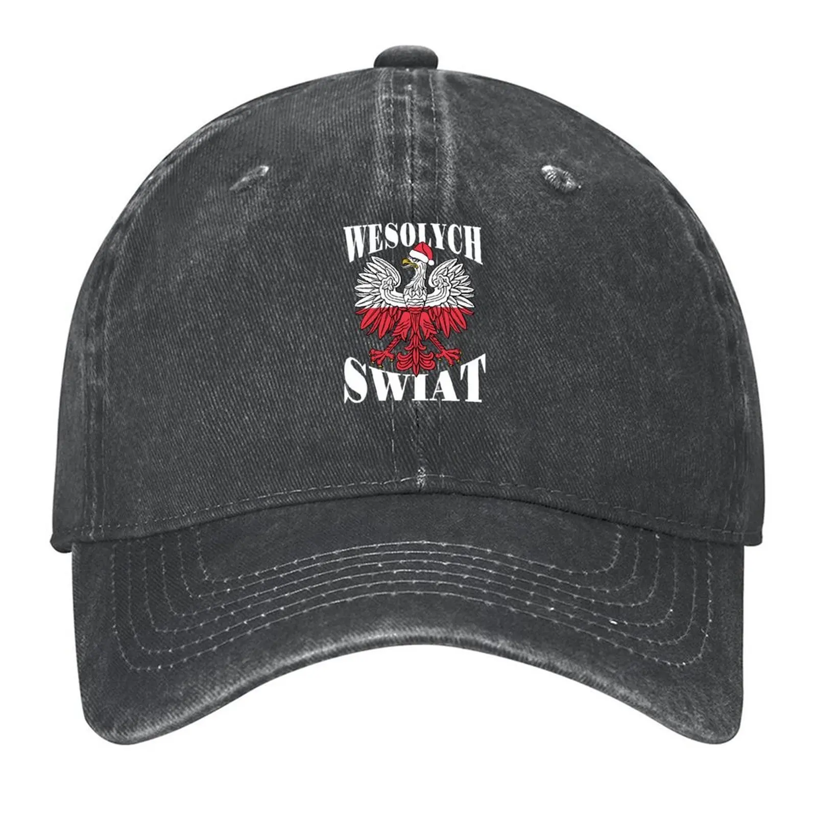 

Polish Christmas Wesolych Swiat Baseball Cap Luxury Hat Unique hats fun hats Women's Beach Visor Men's