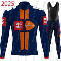 DSMFUL Team 2025 Cycling Jersey Set Picnic-PostNL Netherlands Clothing Suit Mens Long Sleeve MTB Bike Road Pants Ropa Ciclismo