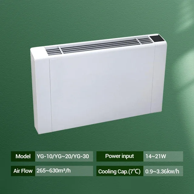 130mm Hvac Water Fancoil Floor Standing/Wall Mounted Slim Fcu Fan Coil Fan Coil Units With Wifi, RS485