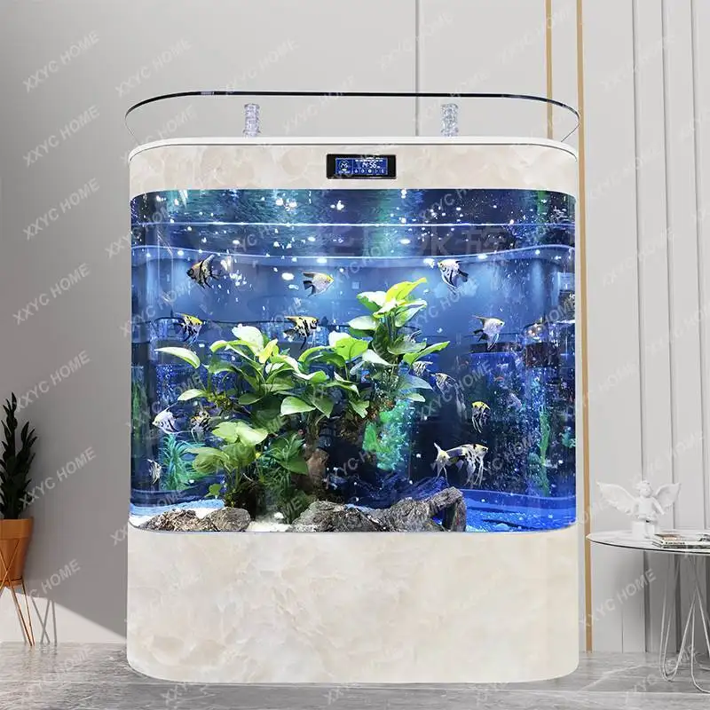 Fish Tank Living Room Home Small and Medium Size 2023 New Double Circle Wall Large