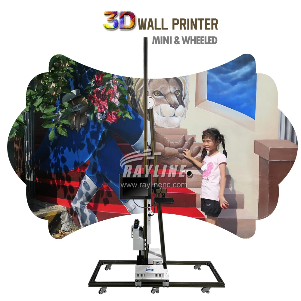 5D 3D Portable Wall Tiles Printing Painting Machine Home Business Oportunity Industrial Wall Printing Machine