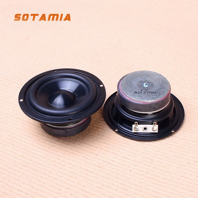 SOTAMIA 2Pcs 3 Inch Midrange Bass Full Range Speakers 4 Ohm 15W PP Cone Waterproof Speaker Hifi Music Home Theater Loudspeaker — product photo 1 of 1