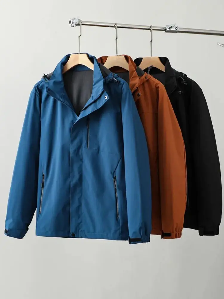 

3D Tailored Men's Outdoor Jaet Waterproof Windproof Autumn All-Weather Mountain Series Fce Lined Zipper Closure Hooded