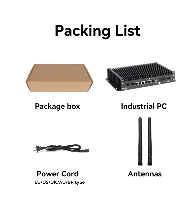 XCY X113 Industrial PC Firewall Router Gateway VPN Server Intel Core i5-1235U Processor 6x 2.5G Ethernet Support 2x 10G SFP+