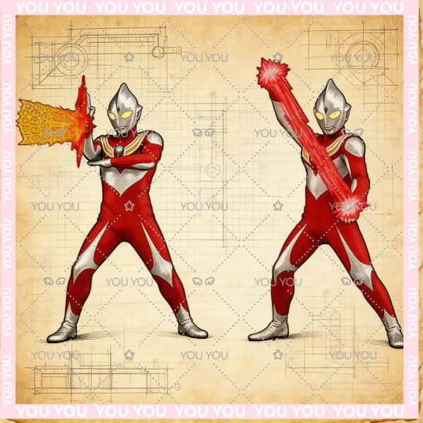 Фото Новинка в наличии: Alphamax Ultraman Tiga Powerful Type, Red Commoner Tiga, подвижная фигурка-модель, коллекционная игрушка, подарки