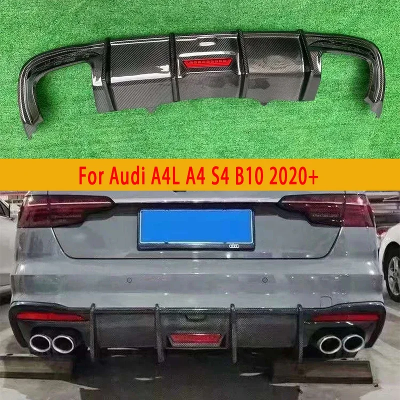

For Audi A4L A4 S4 B10 2020+ Carbon Fiber Back lip Car Rear Bumper Diffuser Rear Splitters Spoiler Car Accessories body kit