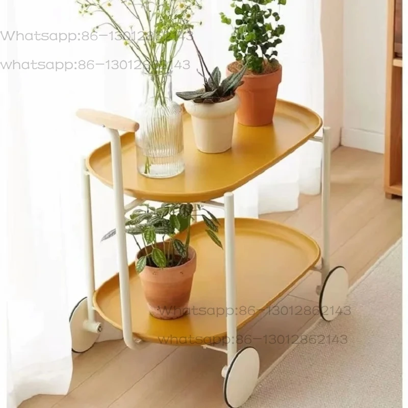 Nordic Creative Sofa Side Table Moon Stroller Movable Modern Small Apartment Coffee Table