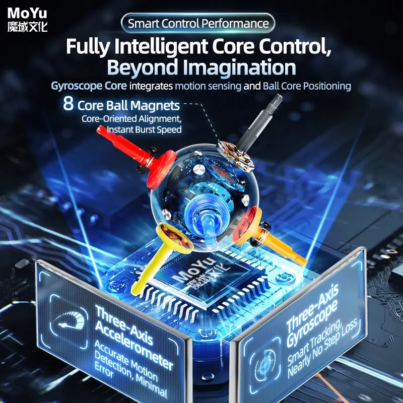 New MoYu 3x3 WeiLong V11 AI Version 3x3x3 Cube 8M Maglev Ball-Core UV 3X3 Magnetic Magic Speed Cube Fidget Toys