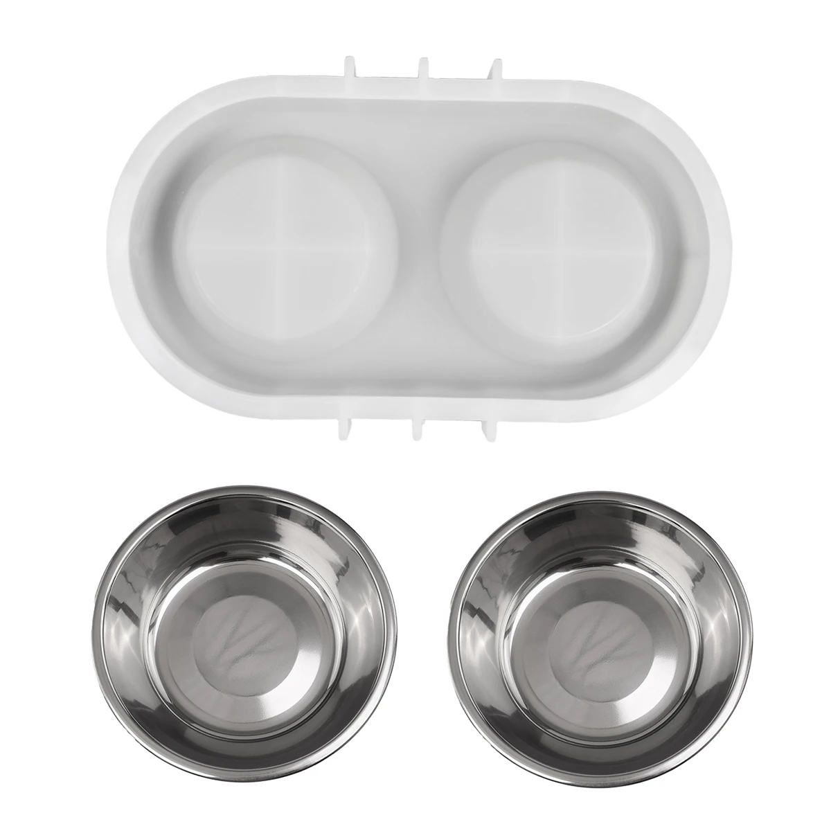 Pet Food Bowl Silicone Mold DIY Cat and Dog Food Bowls Plaster Casting Molds Concrete Resin Storage Box Craft Making Home Decor view 5
