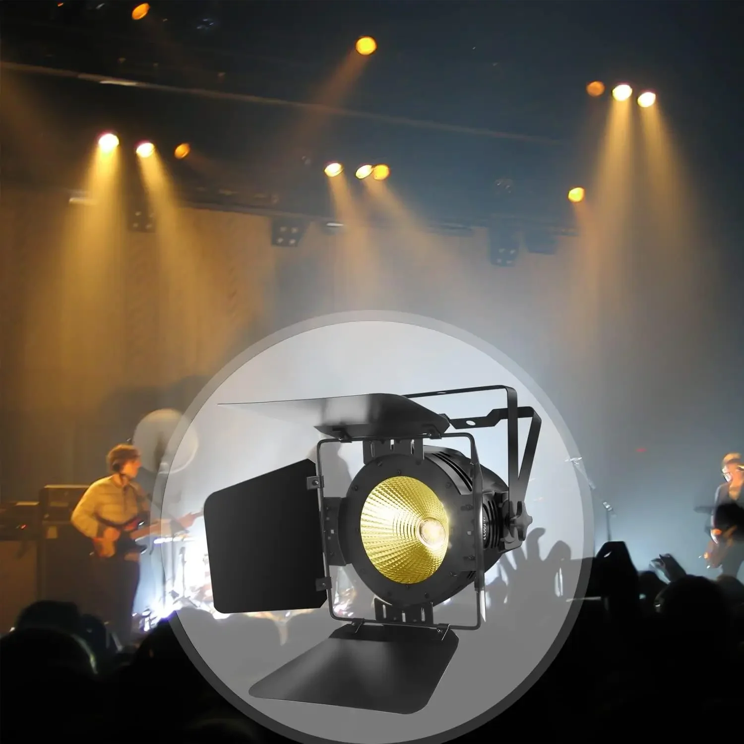 Imagem -04 - Quente e Frio Branco Par Luz com Sombra Luzes de Palco Maste-escravo para Palco Show Concert Theater Grande Dipper Cob 100w Dmx512 Lc001-hb