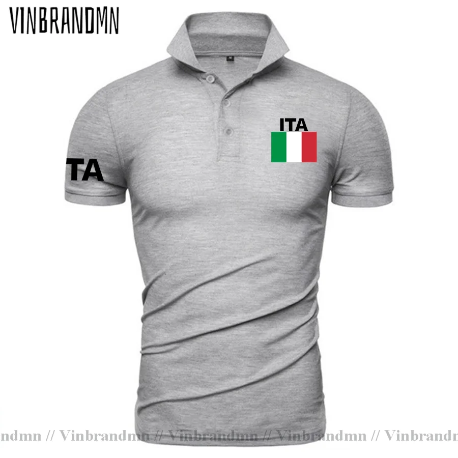 Italy Italia Italian polo shirts men short sleeve white brands printed for country 2021 cotton nation team flag ITA country tops