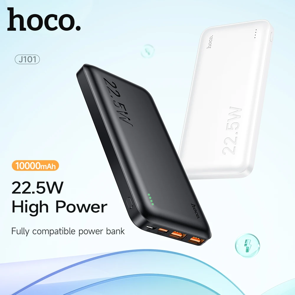 

HOCO 22.5W Fast Charging 10000mAh Power Bank For iPhone 16/15/14 Pro Max Ultra Thin USB C Extra Battery For Samsung S21 S22 S23