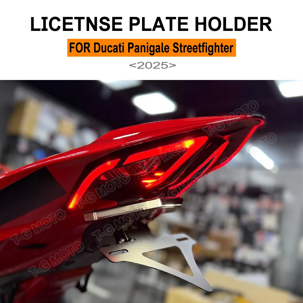 

For Ducati Panigale V2 V4 V4S Streetfighte V2/V4 Motorcycle Rear Short Tail Stock Tidy License Plate Holder Tailstock Bracket 25