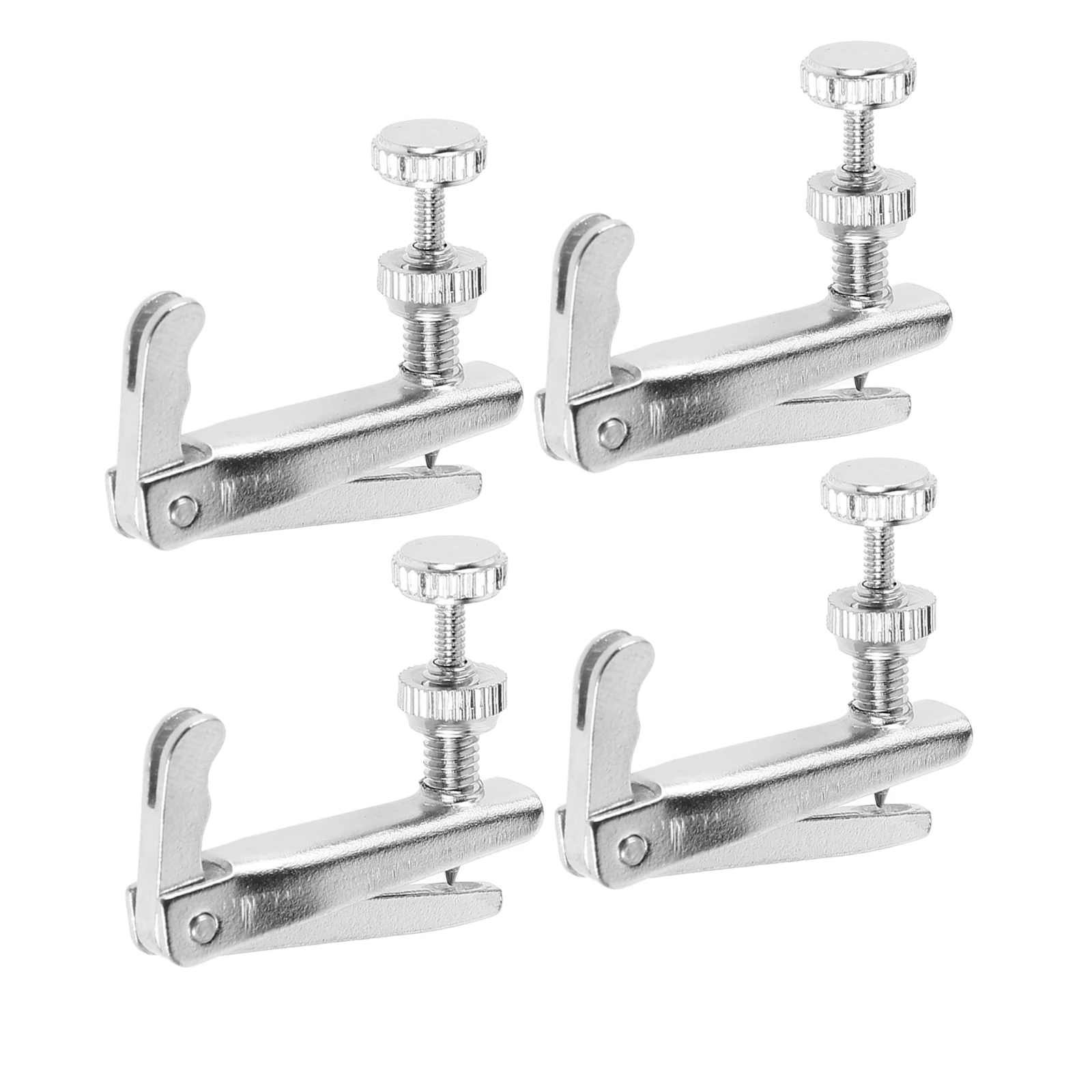 

4 Pcs Violin Knob Accessories Replacement Parts Professional Fine Tuners Silver Metal Child