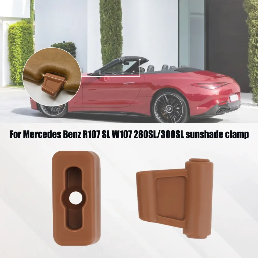 2 clips para visera solar para Mercedes Benz R107 SL W107 280SL/300SL