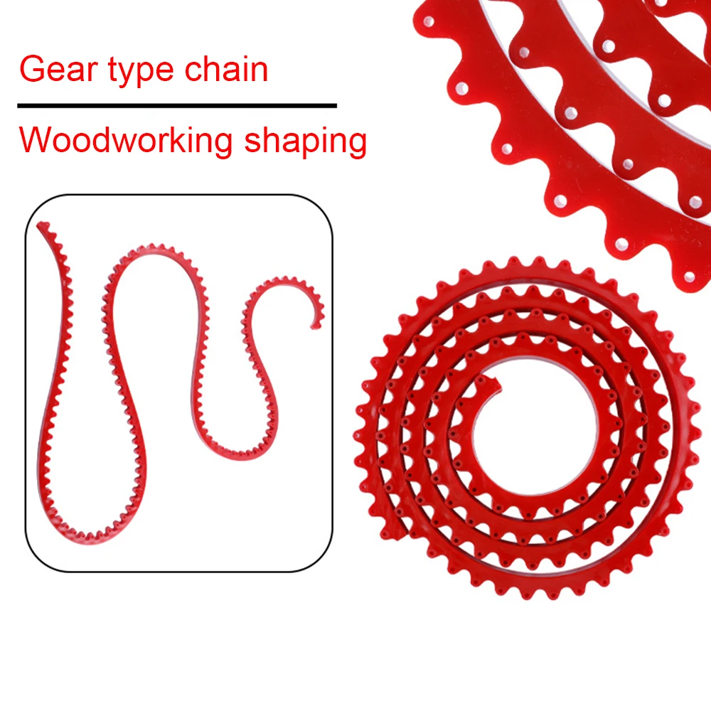 1PC Woodworking Imitation Curve Strip Red/White New Style Milling Forming Gear Type Irregular Strip Woodworking Tool