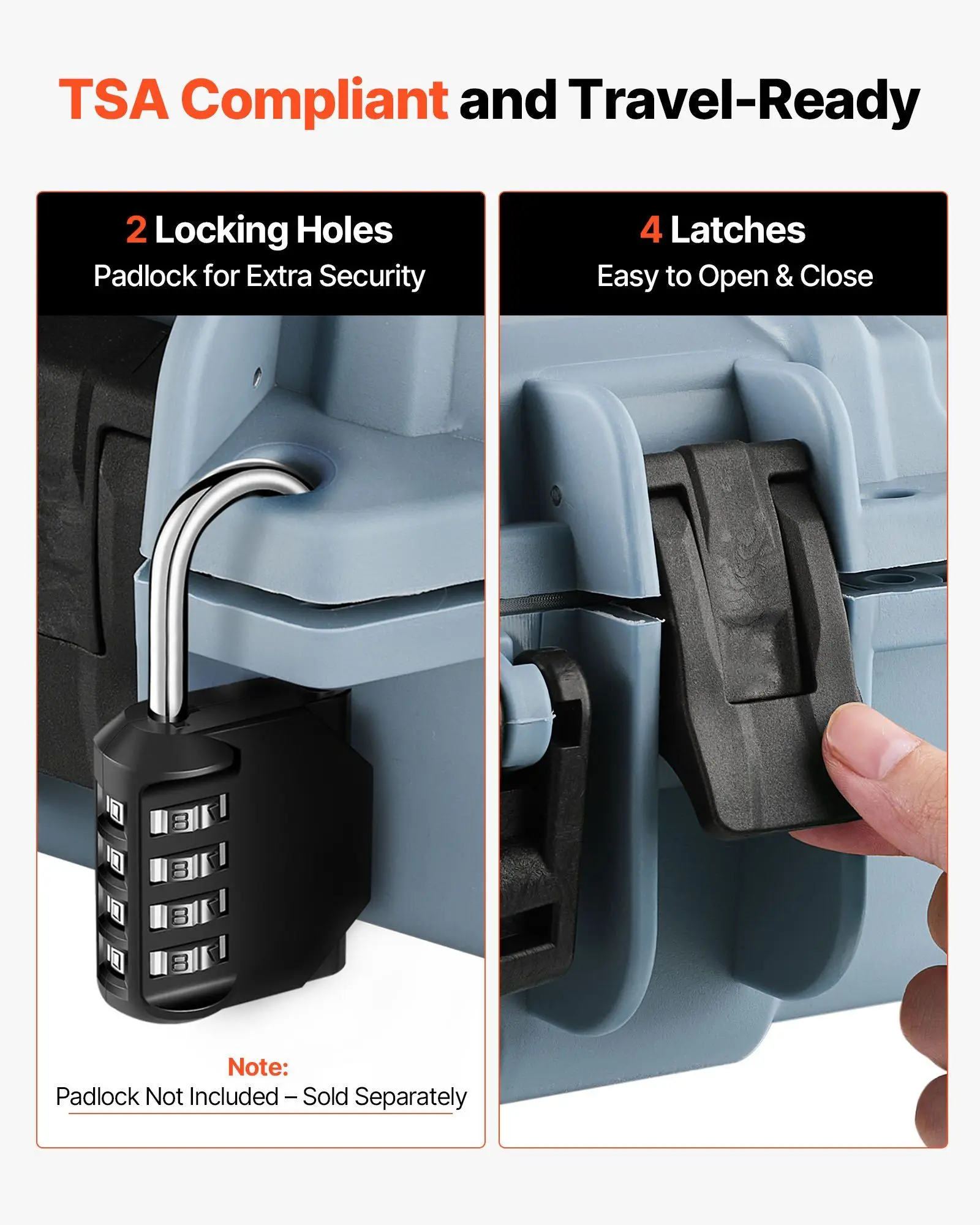 حافظة بندقية صلبة قابلة للقفل مقاس 40 بوصة مع عجلات IP67 رغوة مسبقة القطع مقاومة للماء لمسدس Airsoft وتخزين الأسلحة النارية متوافقة مع TSA