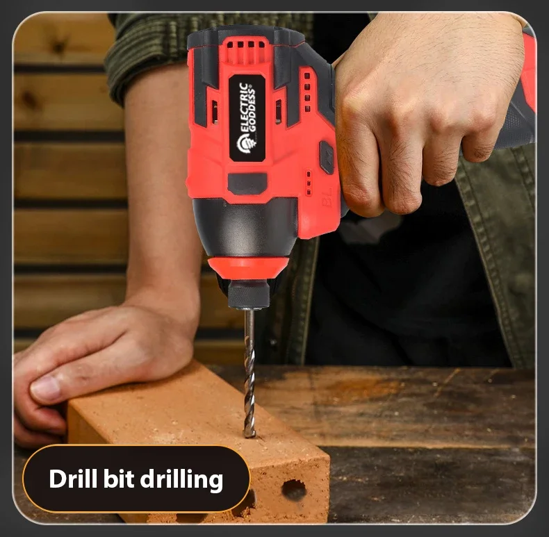 Electric Goddess 3200rpm Cordless Impact Driver 280Nm Brushless Motor Electric Drill Wood/Bolt/T-Mode For Dewalt 20V Battery