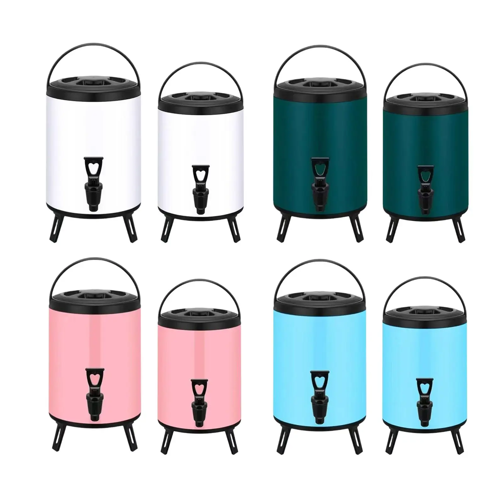 Hot Cold Drink Dispenser Insulated Drink Dispenser Insulation Milk Tea Bucket for Outdoor Tea Houses Buffets Camping Offices