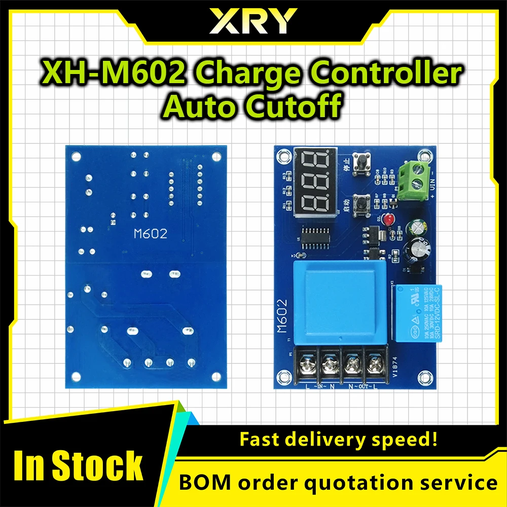 XH-M602 Digital Control Battery Charging Module  AC 220V-Powered Lithium Storage Battery Charger with Control,Switch&Protection