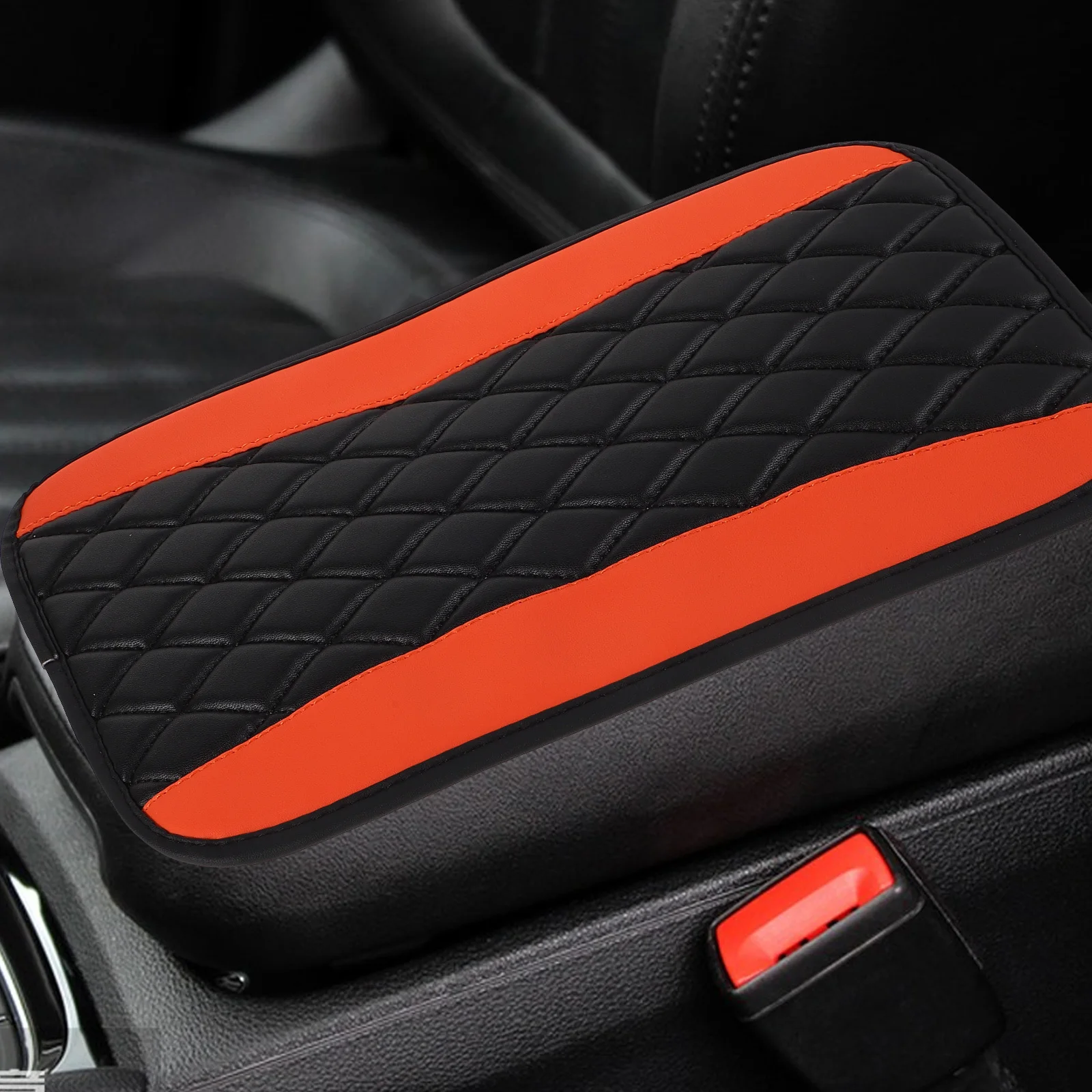 

Universal Armrest Box Pad Non-Slip Center Console Cover Easy Install Comfortable Material Car Armrest Storage Mat Console Cover