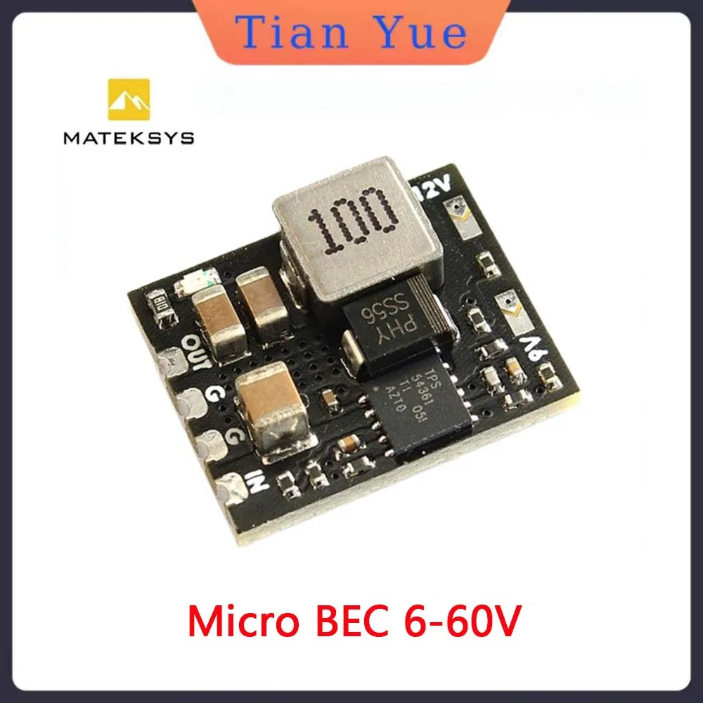 

MATEK Mateksys Micro BEC 6-60 В до 5 В/9 В/12 В Регулируемый понижающий модуль регулятора для радиоуправляемых моделей Самолет Вертолет FPV Дрон
