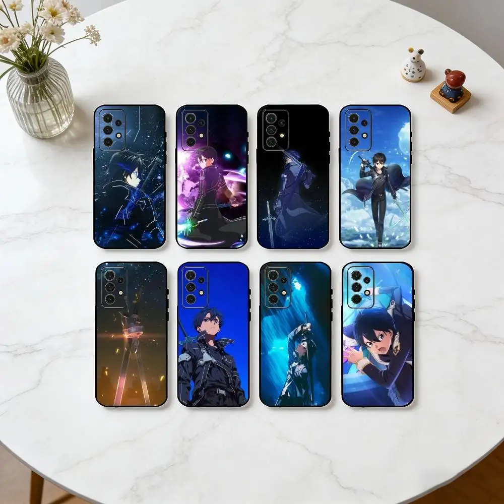 K-Kazuto Kirigaya Anime Game  Phone Case For Samsung S25,S24,S21,S22,S23,S30,Ultra,S20,Plus,Fe,Soft Silicone Black Cover