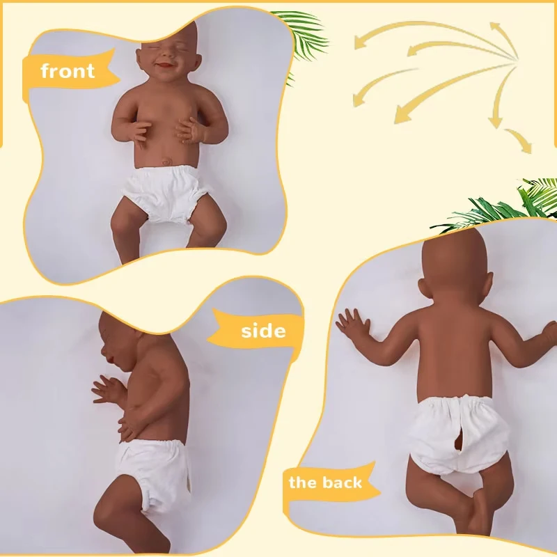 Boneca bebê reborn de silicone de corpo inteiro-45cm 2.7kg ponderada toda em silicone de platina boneca recém-nascida realista boneca de bebê da vida real com c