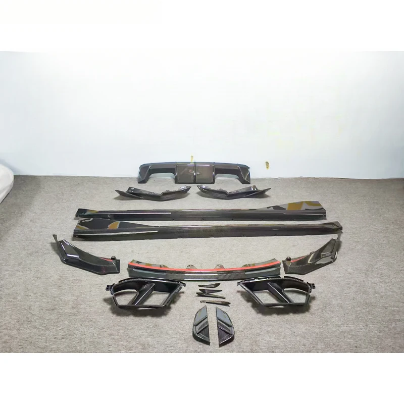 For BMW G80/G82 M3/M4 Body Kit Vost Style Carbon Fiber Front Side Skirts Rear Bumper & Diffuser Lower Lip-New Condition