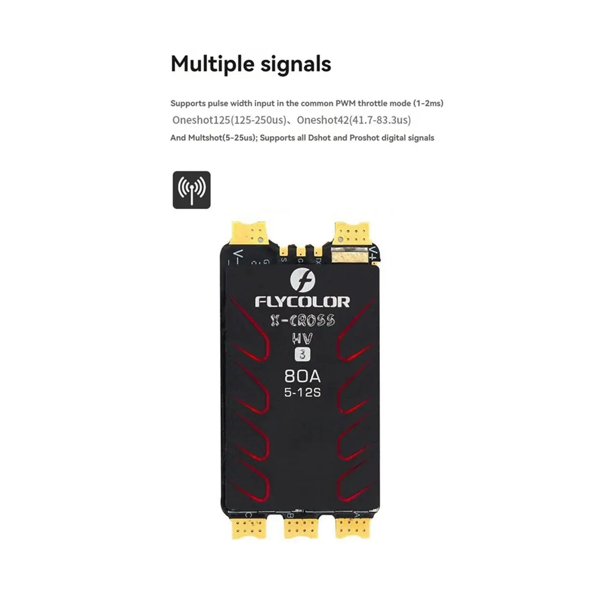 

Новый 2026 X-HV3 Бесщеточный ESC 80A Регулятор скорости BLHeli-32 5-12S Lipo Dshot Proshot для RC FPV гоночных дронов