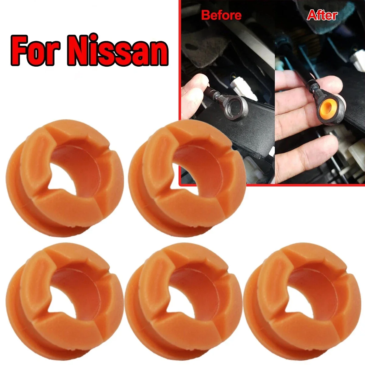 5Pcs 134193 349351LA0A 349357S00 34935ZQ60A 34935ZR00A Car Transmission Shift Lever Connecting Rod BushingFor Nissan For Armada