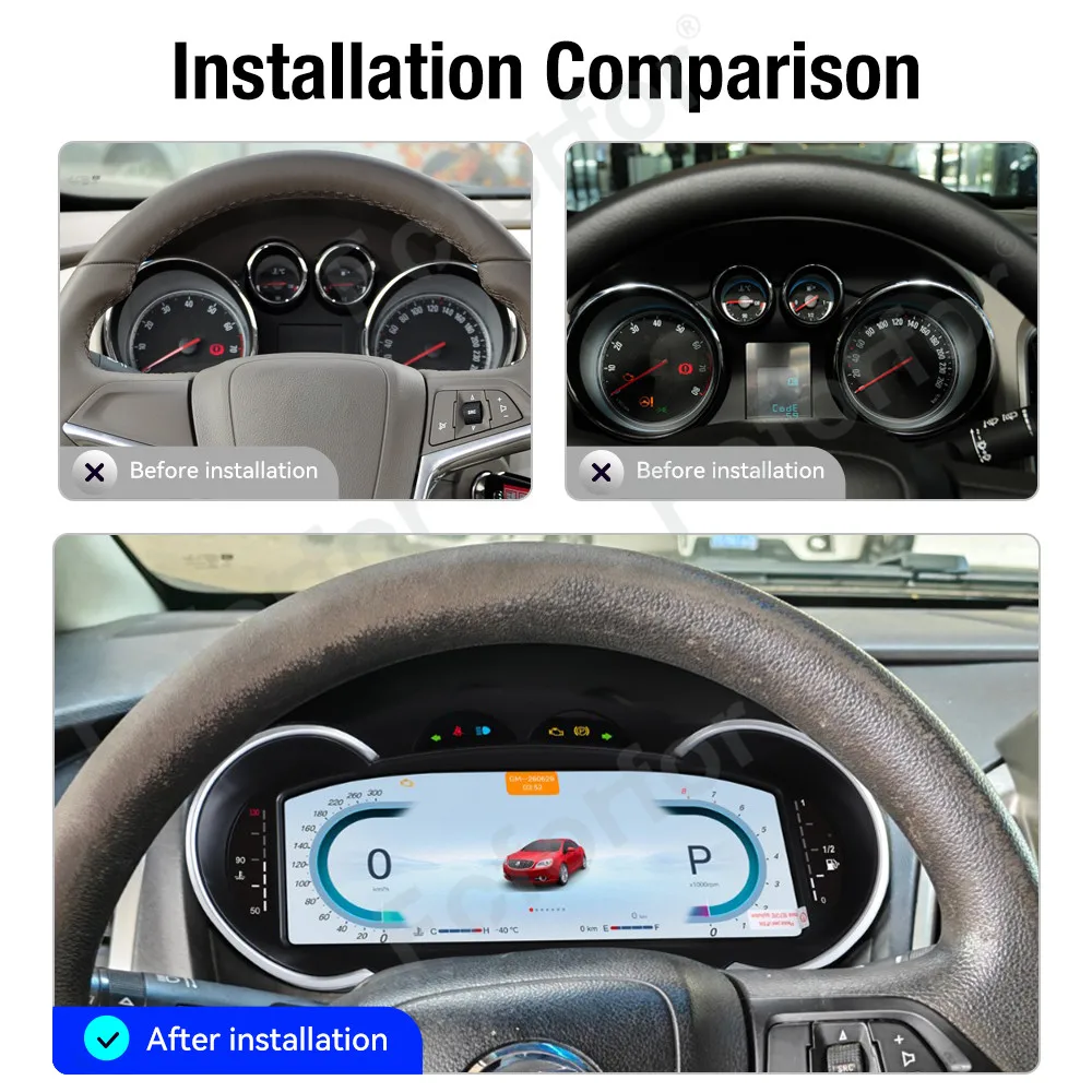 The LCD Digital Cluster For Buick Excelle GT 2010-2014 Instrument Panel Car Instrument Dashboard Panel Cockpit Speedometer