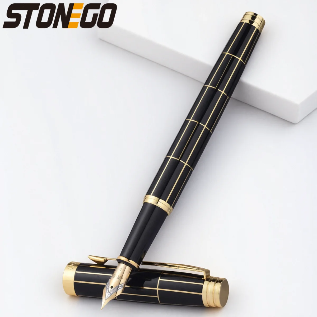 

Роскошная металлическая авторучка, сменный блок чернил, совместимый инструмент для письма и рисования каллиграфии, элегантный дизайн