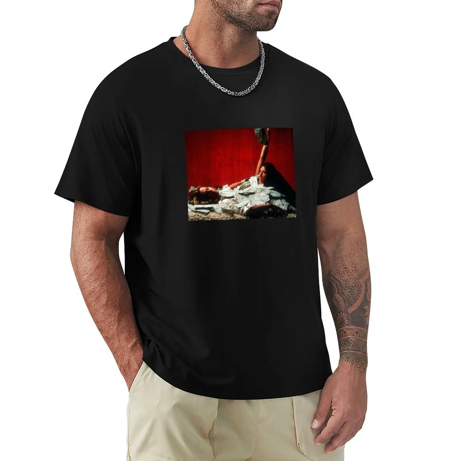 Johnny Depp - Blow T-Shirt Minimalist Plain Crew Neck T-Shirt