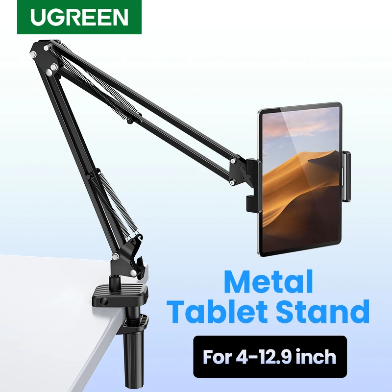 

UGREEN Tablet Phone Holder Aluminum Long Arm Foldable Phone Stand For iPad Pro Mini Air iPhone Xiaomi Samsung Tablet Stand