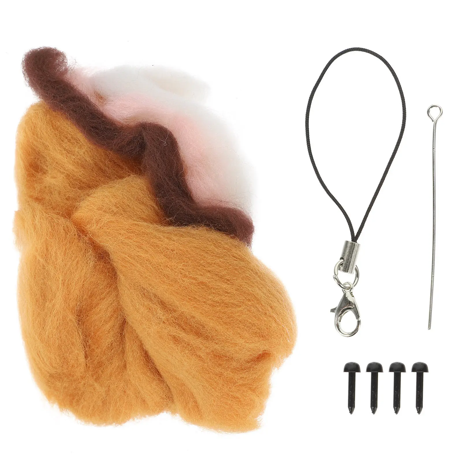 Wool Felt DIY Kit for Needle Felting – Cute Corgi Ornament Craft Set for Family & Kids Handmade Gift