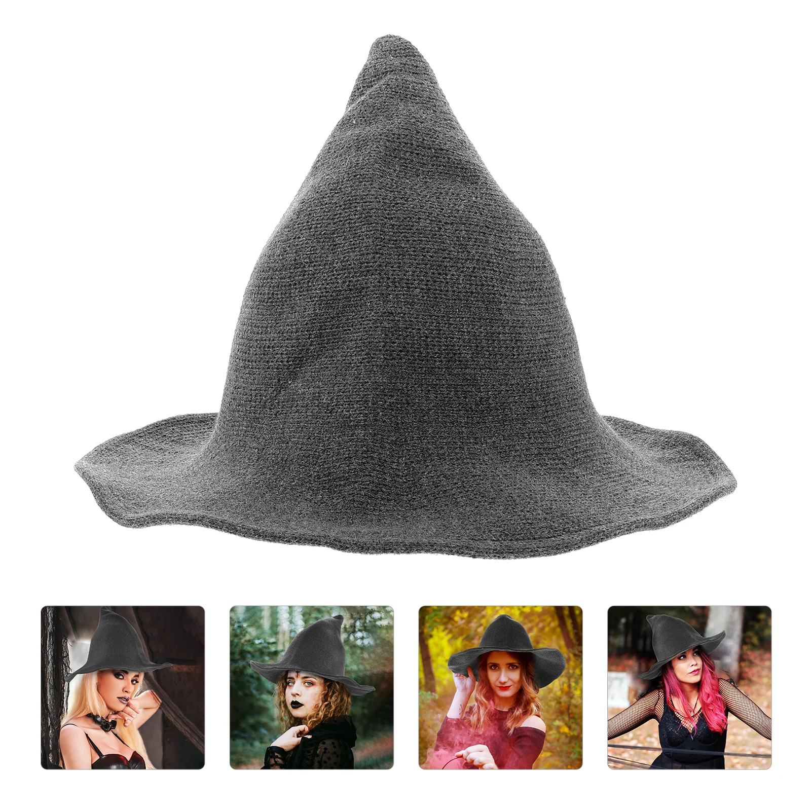 

Witch Hat Wizard Small Ladies Winter Hats Wigs for Women Halloween Caps Party Accessories