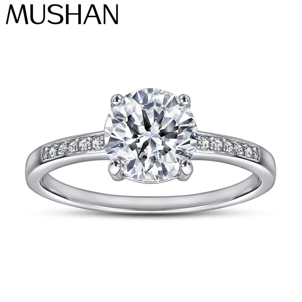 

MuShan Jewelry 925 Sterling Silver Rings Bands Engagement Ring 5A Cubic Zirconia Her Rings Bands Anniversary Women Gift