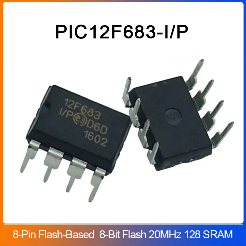 1/5PCS PIC12F683-I/P PIC12F683 DIP8 MCU Controller Chip 8BIT 3.5KB FLASH  PIC12F683