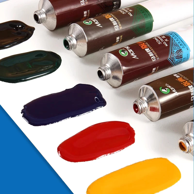 Marie’s Printmaking Ink 50ml/100ml Water-Washable Color Black Oil-Based for Woodcut Printmaking Water-Resistant Fine Particles