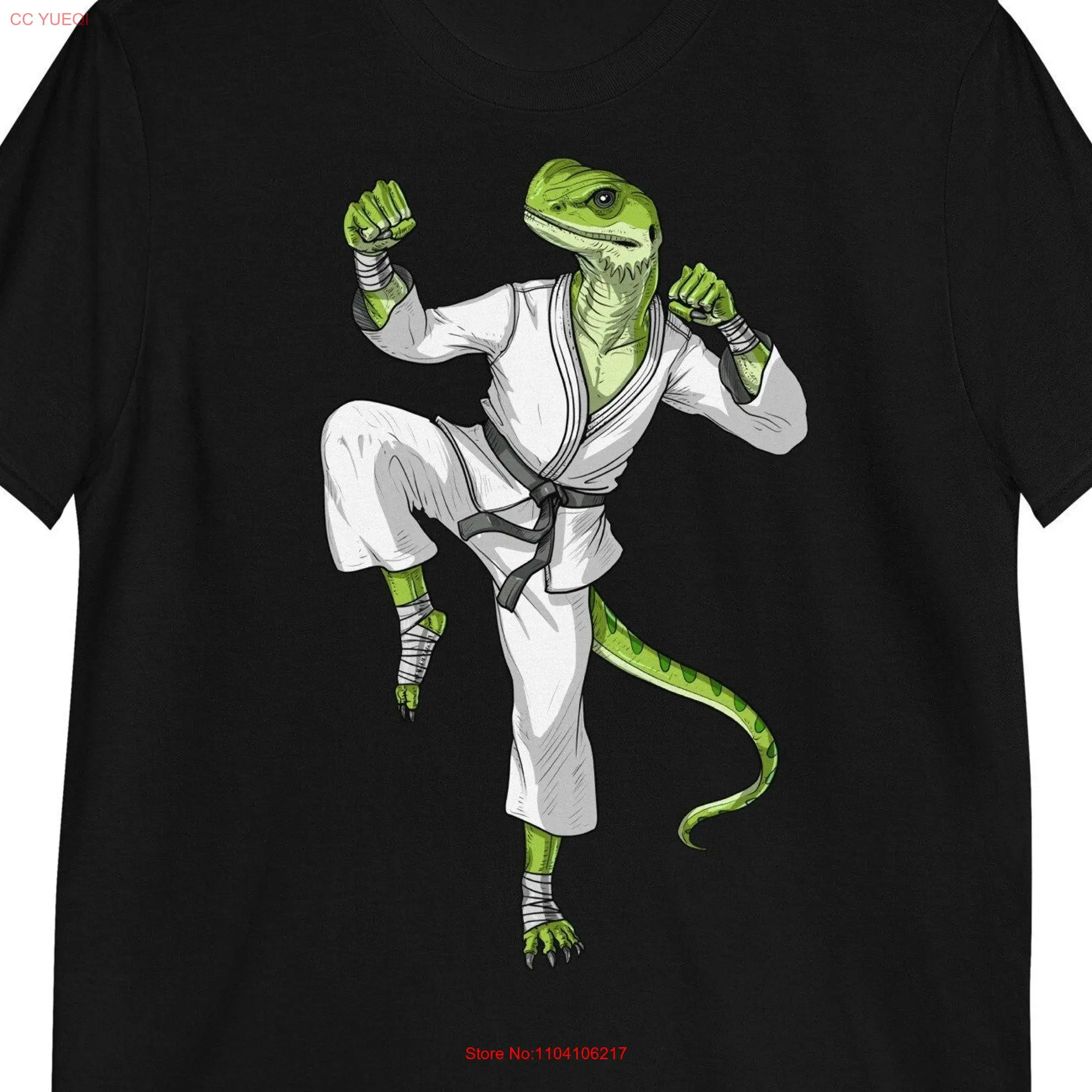 Gecko Lizard Karate T Shirt Kickboxing Taekwondo Martial Arts Clothing Clothes long or short sleeves