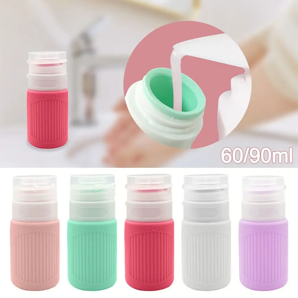 Nieuwe 60/90ML Siliconen Hervulbare Flessen Grote Capaciteit Squeeze Lotion Container Lege Shampoo Sub-Bottelen Reizen