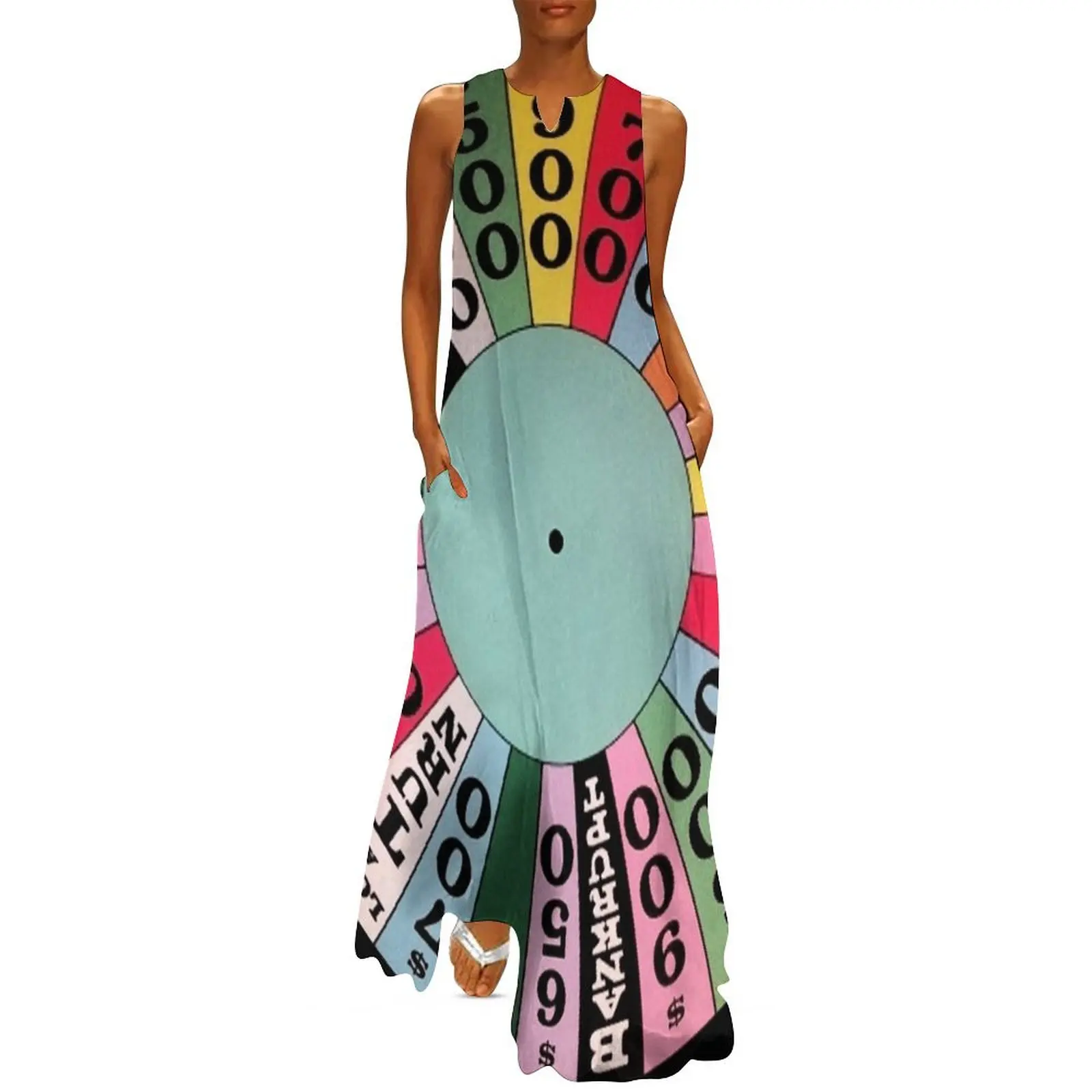 

Wheel of Fortune carnival wheel (game show) Long Dress Dresses for wedding party Female clothing Dress