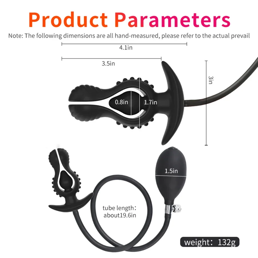 Butt Dilator Prostate G Spot Expansion Stimulator Nadmuchiwana wtyczka analna Masażer Dilator pochwy Zabawki erotyczne dla dorosłych dla kobiet Mężczyźni Gay