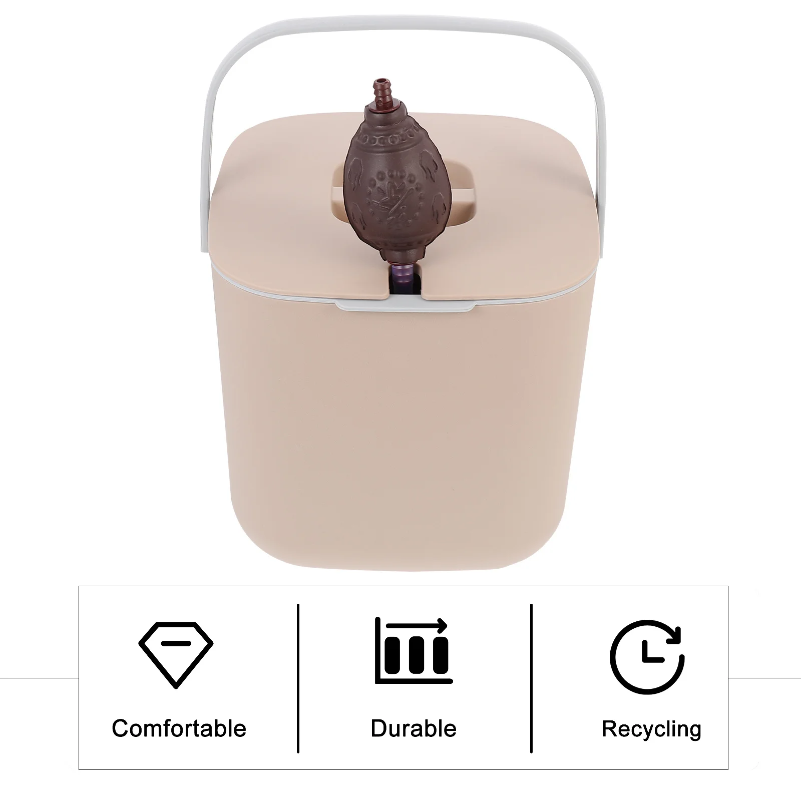 

1Set Stable Tea Dross Bucket Tea Leaf Filter Trash Can with Handle Large Storage Capacity for Home Kitchen Office Use