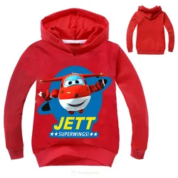 2024 Spring Fall Super Wings Hoodie Kids Novelty Jett Hoodies Baby Girls Casual Clothes Boys Jumper Children Fashion Sweatshirts